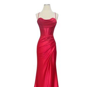 New Sheath Solid Chic Prom Dress w/ Sweetheart Neck & Lace Up Back TC TL3053L